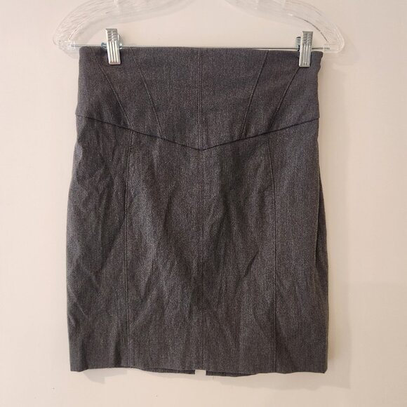 Express Design Studio Pencil Skirt Stretch High Rise Gray Womens Size 2 EUC - Picture 3 of 12